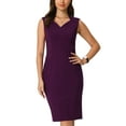 thumbnail image 1 of Vestidos sin mangas de la colección INSPIRE CHIC para mujeres, elegante vestido lápiz con escote corazón, 1 of 6