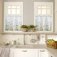 thumbnail image 4 of Spring Flowers Kitchen Curtains Valances and Tiers Set of 3 Plants Tier Curtains and Valance Rod Pocket Valance Curtains Set for Kitchen Bathroom Small Windows 27.5"W x 36"L (Pack of 3), 4 of 8