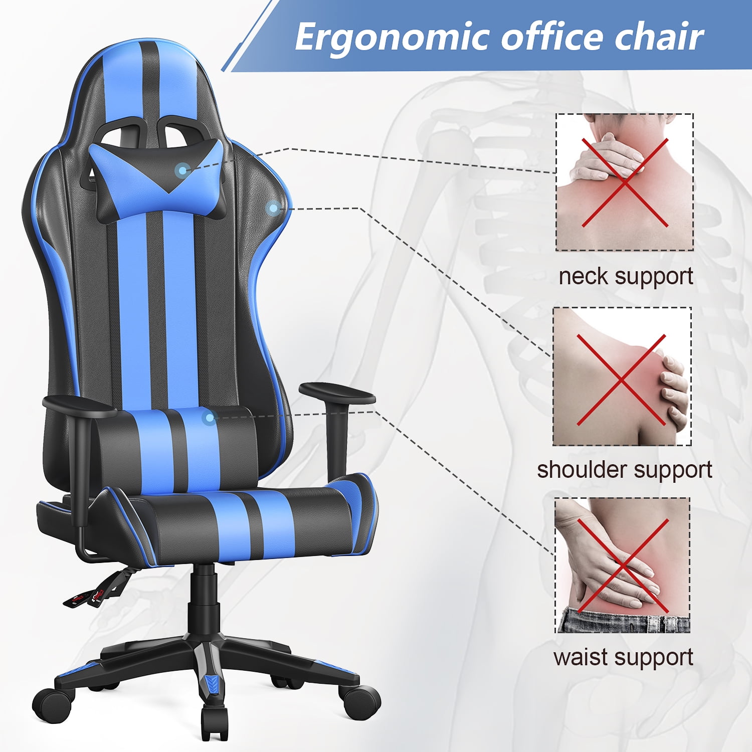 Office chair shoulder support deals
