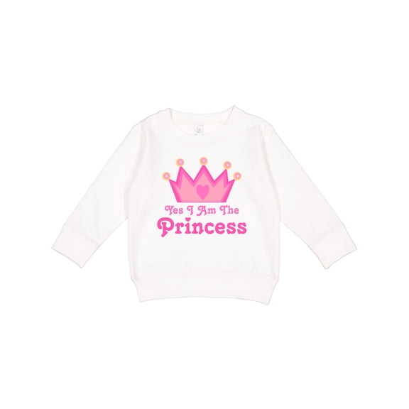 Inktastic Yes I Am the Princess Crown Toddler Sweatshirt