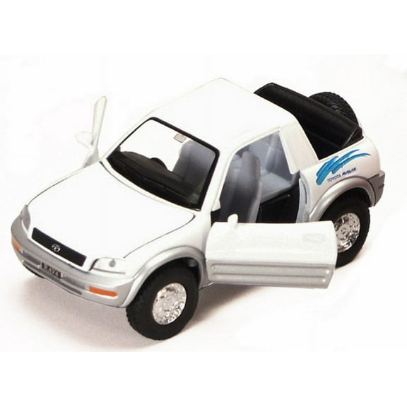 Toyota Rav4 Cabriolet, White - Kinsmart 5011D - 1/32 Scale Diecast Model Toy Car