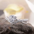 thumbnail image 4 of K-KED 925 Silver Filled Ring Fashion Delicate Jewelry Cubic Zircon Women Wedding Ring Sz 6-10-6, 4 of 6