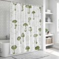 thumbnail image 6 of Sage Green Mushroom Shower Curtain, Waterproof Shower Curtains for Bathroom, Vintage Botanical Autumn Farmhouse Washable Fabric Bathtub Curtain Set Bath Decor with 12 Hooks Stall 36"x72", 6 of 8