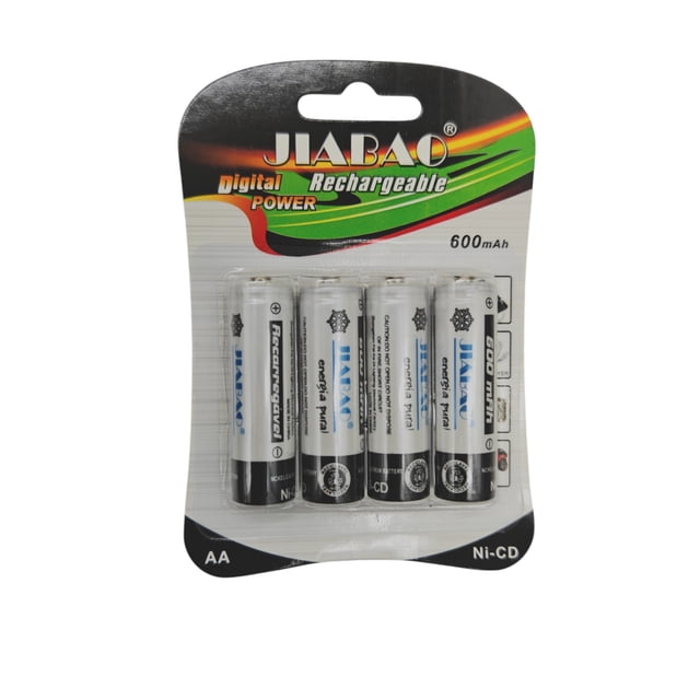 Baterías Recargables Pack 4 piezas Pilas AAA 350mAh, AA 600mAh, 1.2V Pilas Recargables, Paquete 4 Pilas Recargables Normales