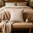 thumbnail image 3 of Floral Throw Pillow Covers, 18"x18" Blue Striped Linen Cases, Decorative Covers For Couch, Sofa & Home, 3 of 6