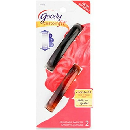 Goody Medium Plastic Adjustable Barrete Click To Fit Fine To Thick