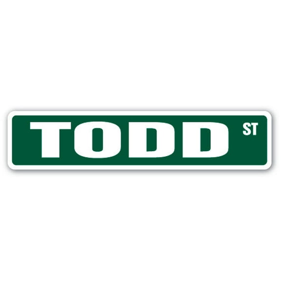 TODD Street Sign Childrens Name Room Sign | Indoor/Outdoor |  30" Wide