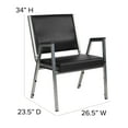 thumbnail image 4 of Flash Furniture 4 Pack HERCULES Series 1000 lb. Rated Black Antimicrobial Vinyl Bariatric Medical Reception Arm Chair, 4 of 14