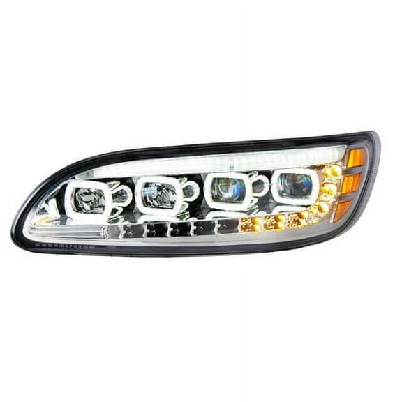 United Pacific 35841 Headlight   L/H, Chrome, Quad Led, With Led