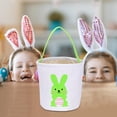 thumbnail image 4 of Flash Deals Gift Animal Holiday Rabbit Cute Candy Canvas Printed Carry Basket Bag Bunny Home Decor, 4 of 4