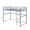 Gray-Twin, variant on Aukfa Twin Size Metal Loft Bed, Space-Saving Bed with Safety Guard Rails Kids Teens, Gray