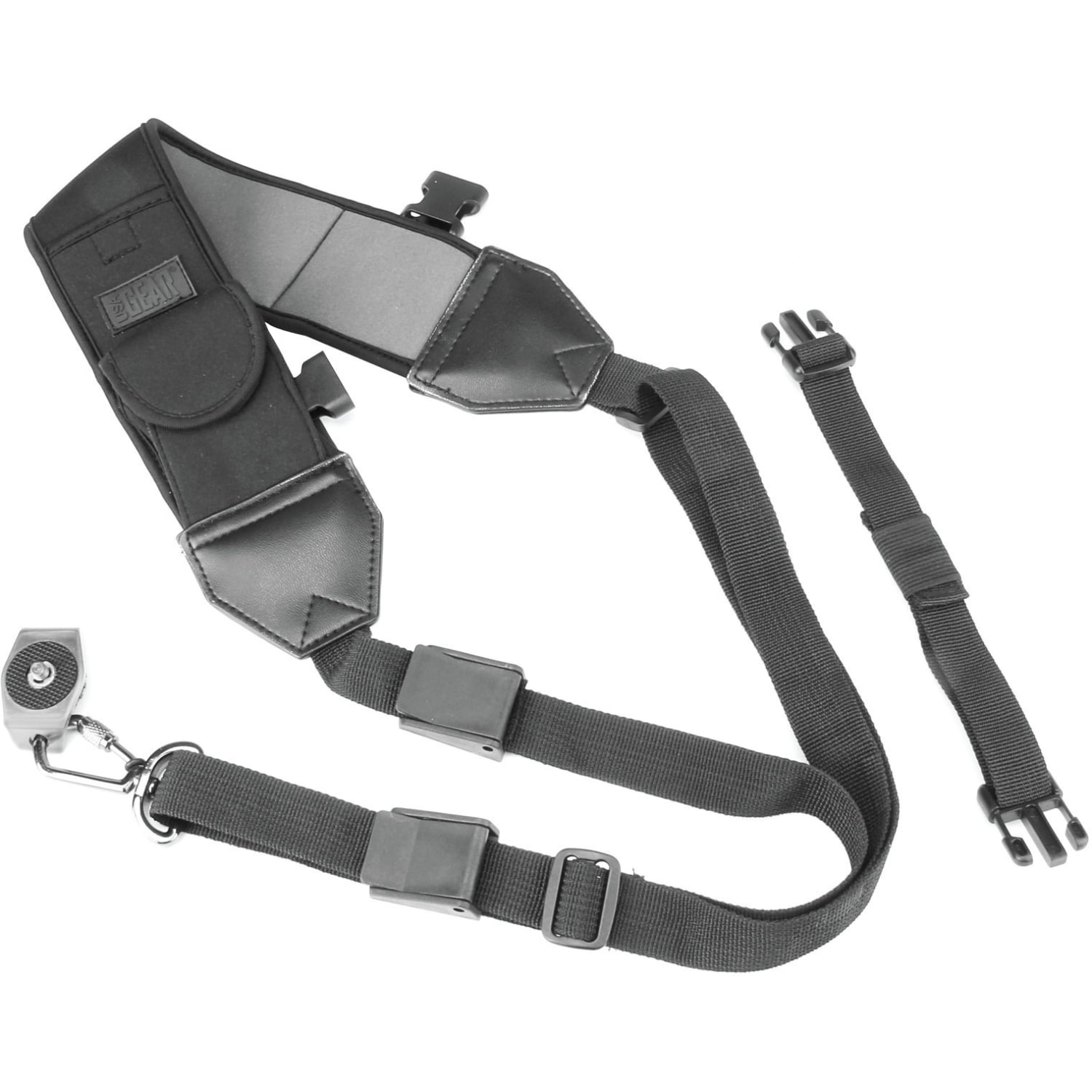 USA GEAR Camera Strap Shoulder Sling with Adjustable Black Neoprene