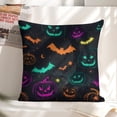 thumbnail image 6 of Halloween pumpkins bats Linen toss pillowcase Decoration pillowcase Gift preferred 20x20" Cushion cover 1 set Sofa pillowcase Sofa bedroom living room car, 6 of 8