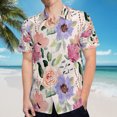 thumbnail image 5 of High Quality Hawaiian Shirts for Men Short Sleeve Aloha Beach Shirt Floral Summer Casual Button Down Shirts Blouses 34U27Z, 5 of 7