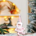 thumbnail image 5 of Xecvkr Christmas Doll Santa Claus Snowman Glitter Soft Plush Toy Pink Festive Window Display Ornament Multi Functional Gift 7.08in 1pc, 5 of 6