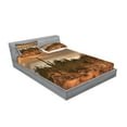 thumbnail image 2 of Ambesonne Landscape Fitted Sheet & Pillow Sham Set, Dramatic Shady Desert, Calking, Orange Green, 2 of 2