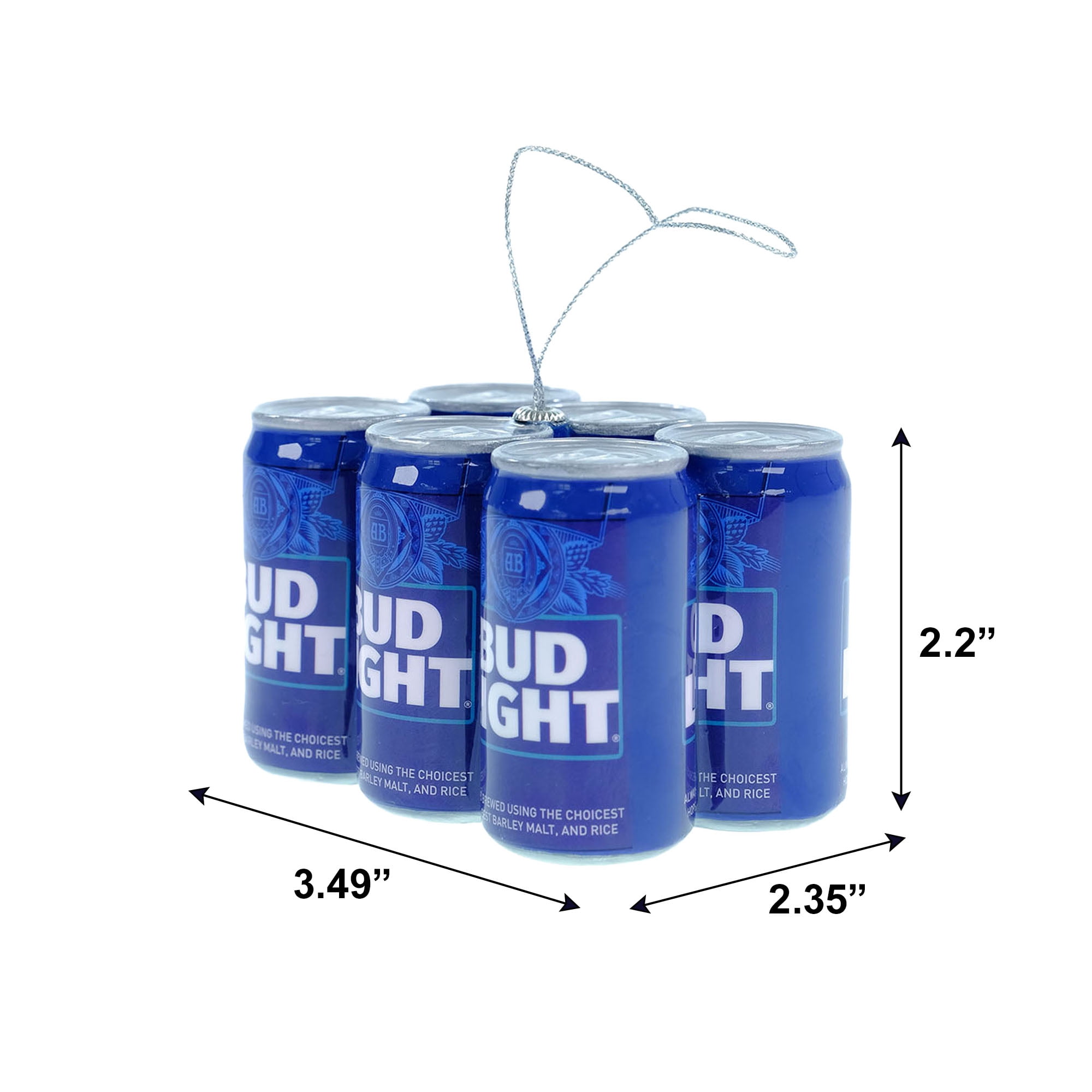 Bud Light Six‑Pack Figural Christmas Tree Ornament