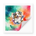 thumbnail image 2 of Funny Watercolor Adorable Miniature American Shepherd Peeking Through Torn Paper Effect Vinyl Sticker MAS Dog Lover Gifts Waterproof Decal Art Decor - 00026, 2 of 5