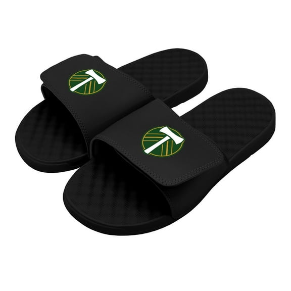Men's ISlide Black Portland Timbers Primary Logo Slide Sandals