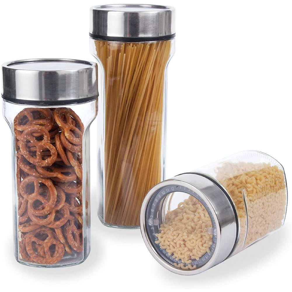 Elemental Kitchen Glass Food Storage Container Set W Stainless Steel