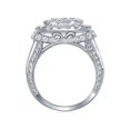 thumbnail image 2 of 14kt White Gold Princess Diamond Cluster Bridal Wedding Engagement Ring 3-1/2 Cttw, 2 of 3