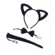 thumbnail image 2 of 3Pcs Kids Cat Ears Headband Bow Ties Tail Set Party Cosplay Costume (Black and White), 2 of 3