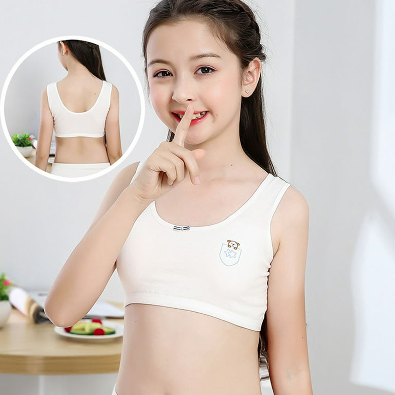 VerPetridure Sports Bras for Girls 10-12 Years Old Soft Comfortable Cotton  Bralette Seamless Cami Crop Bras Everyday Underwear 