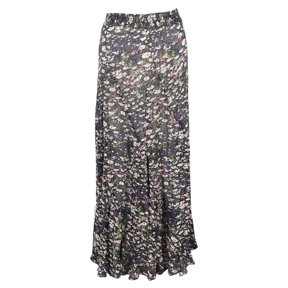 Pre-Owned Ganni Sheer Maxi Skirt in Floral Print Viscose
