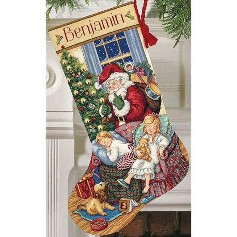 Dimensions Checking His List Counted Cross Stitch Stocking Kit
