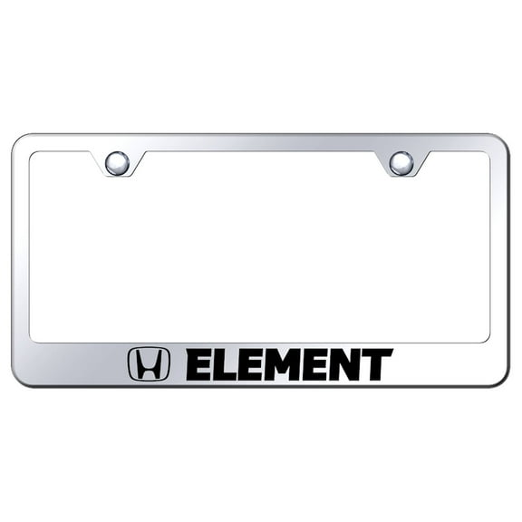 Honda Element Laser Etched Logo Stainless Steel License Plate Frame (Chrome)