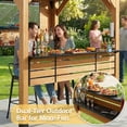 thumbnail image 5 of CHARMELEON 6 x 14 Ft. Cedar Grill Gazebo with Storage Cabinet, Bar Counter, Beer Opener & TV Mount, Galvanized Steel Roof, Outdoor BBQ Shelter, 5 of 10