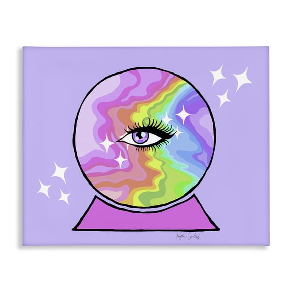 Stupell Industries Eclectic Mystical Crystal Ball Eye Canvas Art, 20 x 16, by Katie Conley