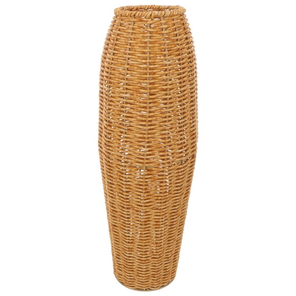 HONMEET Artificial Rattan Vase Woven Flower Pot Brown 1Set