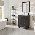thumbnail image 3 of Eviva Happy 24" x 18" Transitional Espresso Bathroom Vanity with White Carrara Quartz Countertop, 3 of 7