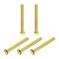 thumbnail image 1 of Unique Bargains Brass Hex Bolts, M6x60mm 5 Pack Fully Thread Grade 4.8 Machine Screws, 1 of 4
