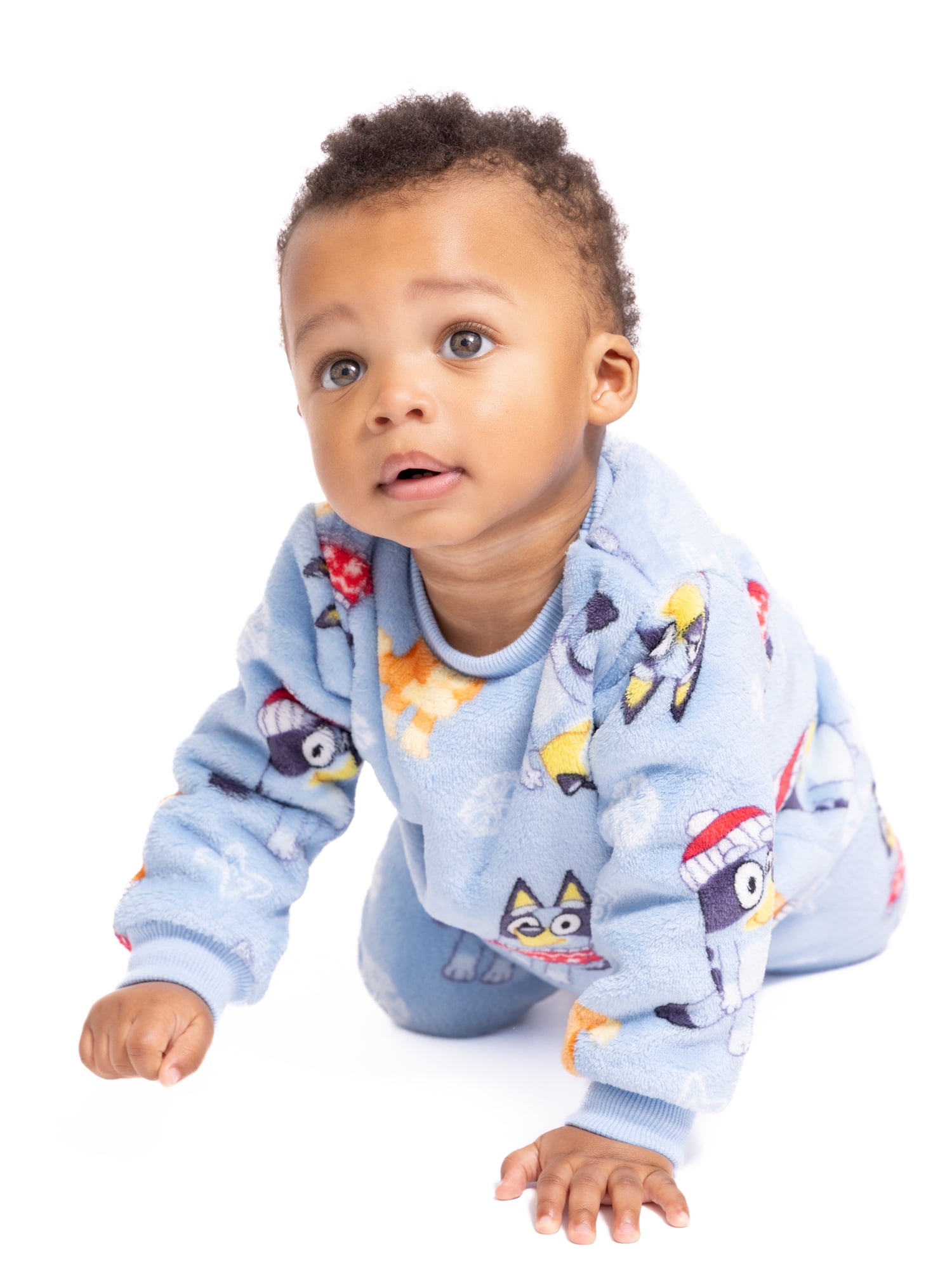 Christmas Bluey Unisex Baby Print Plush Top and Pants Set, 2-Piece, Sizes Newborn-24M