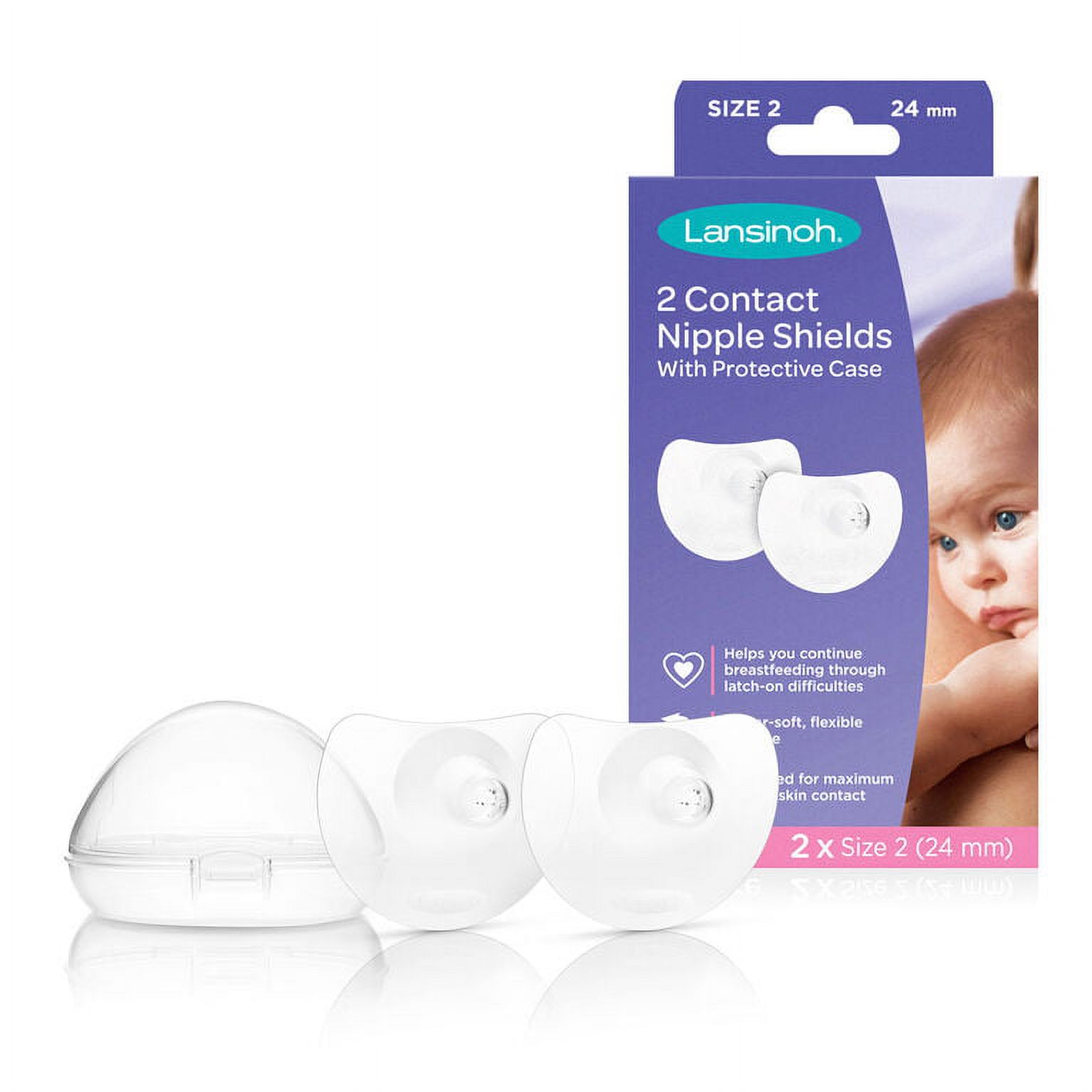 Non-Sterile Contact Nipple Shield 24 mm (2 Packs of 2 ct.) - image 2 of 2