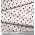 thumbnail image 3 of Soimoi Red Poly Georgette Fabric Palm Tree Print Fabric by the Yard 52 Inch Wide, 3 of 5