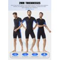 thumbnail image 4 of Traje de neopreno corto Hevto 2mm para hombre, talla 3XL, azul, 4 of 6