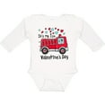 thumbnail image 3 of Inktastic It's My 1st Valentine's Day Fire Truck with Cute Dalmatian Boys or Girls Long Sleeve Baby Bodysuit, 3 of 5