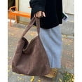 thumbnail image 2 of CoCoMangos Slouchy Suede Hobo Handbag Trendy Purse for Women Large Vintage Shoulder Bag Winter Top Handle Satchels Tote Handbag, 2 of 7