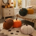 thumbnail image 3 of COOKCOK Pumpkin Pillows, Fall Pumpkin Pillow Set of 2, Large Size Throw Pillows Room Halloween Decoration Gifts, Teddy Fleece 14.2x10.2inch Accent Cushion for Holiday, Friends Gift, Yellow, 3 of 6