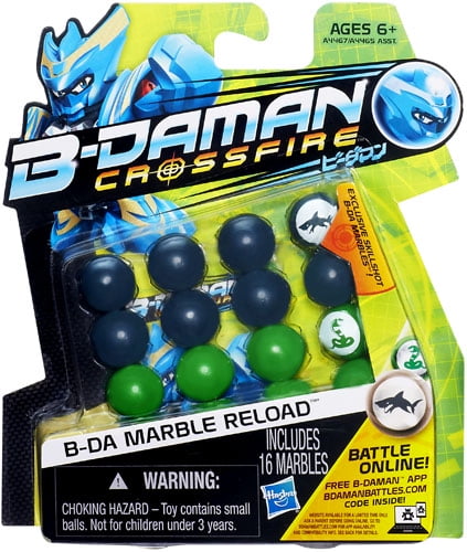 Hasbro B-Daman Crossfire Marble Reload 8 each Gray Green Ages 6+ 