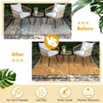 thumbnail image 2 of 10 Pack Deck Tiles Interlocking Solid Wood Outdoor Flooring Waterproof 12"X12" for Patio Porch Garden Balcony Poolside-6 Slats, 2 of 6