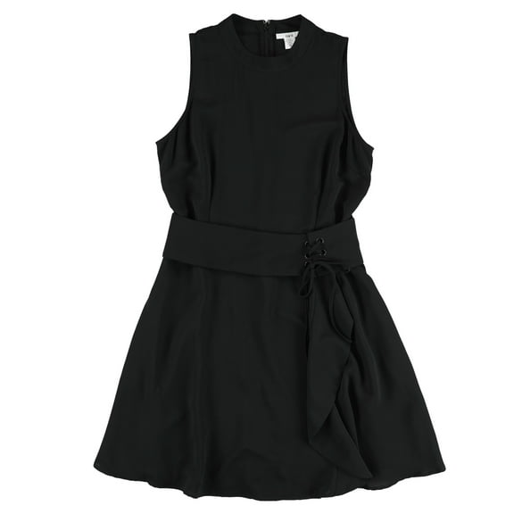 Bar Iii Womens Lace-Up-Waist Fit & Flare Dress