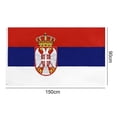 thumbnail image 2 of 90 X 150 CM Bandera de Serbia Bandera del país Colores vibrantes Decoración de fiesta temática de Serbia, 2 of 9