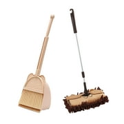 1set Broom And Dustpan Set For Home, Upright Dustpan And Broom Combo Set,  Sweeping Office Kitchen Wood Floor Pet Hair, Cleaning Supplies For Indoor  Housewarming Gift 37in/48.8in