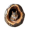thumbnail image 3 of Simulated Wood Bark Tree Cavity Forest Animal Christmas Ornaments,3D Resin Squirrel Tree Ornament,Wood Texture Tree Hole Hanging Decor Gift for Animal Lovers & Easter Basket Stuffers, 3 of 7