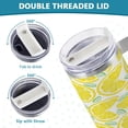 thumbnail image 5 of SKYSONIC 40oz Lemons Leaves Tumbler With Lid And Straw Travel Coffee Mug Stainless Steel Insulated Thermal Tumblers Cup, 5 of 7