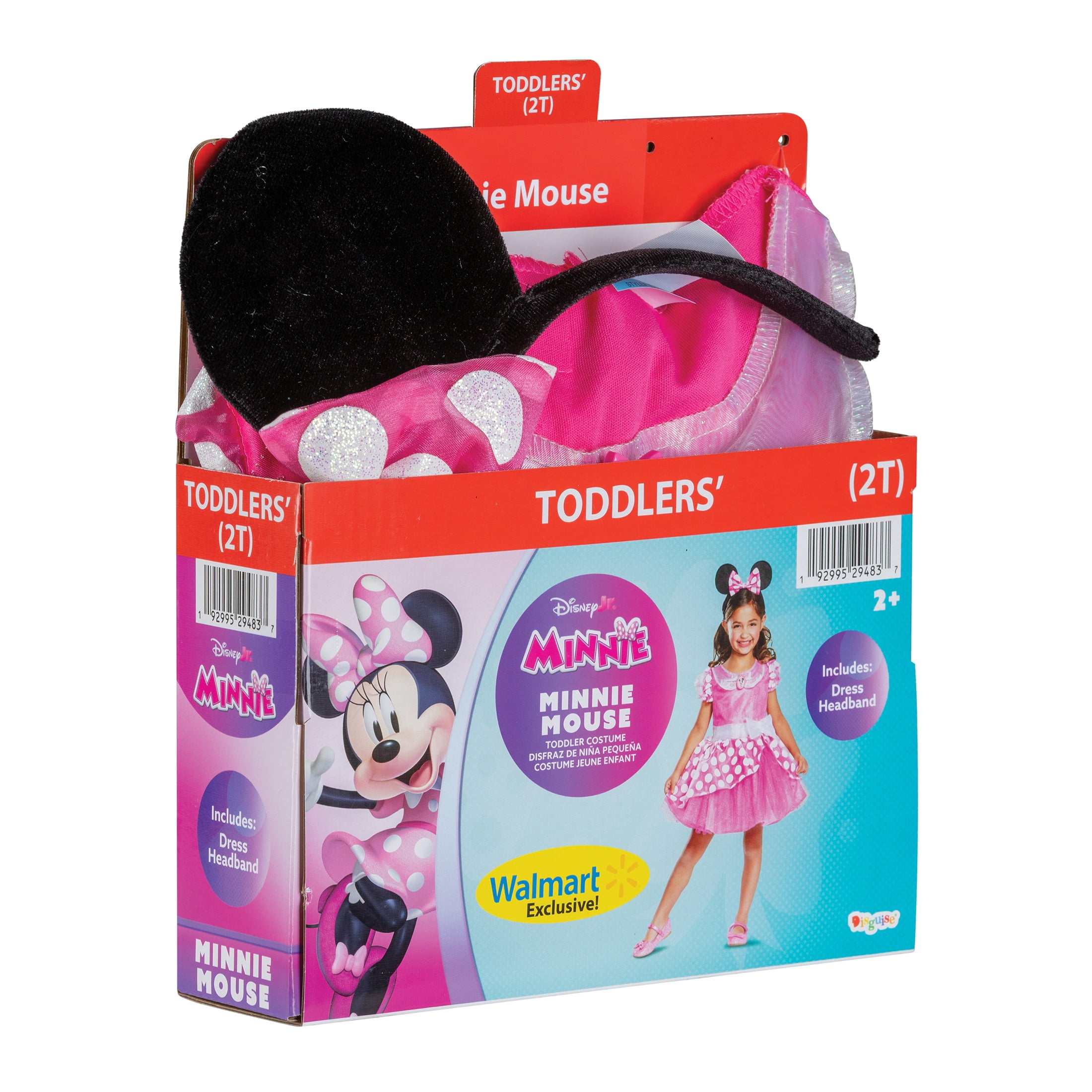 Disney Minnie Mouse Halloween Costume for Children, Toddlers Size 2T, by Disguise